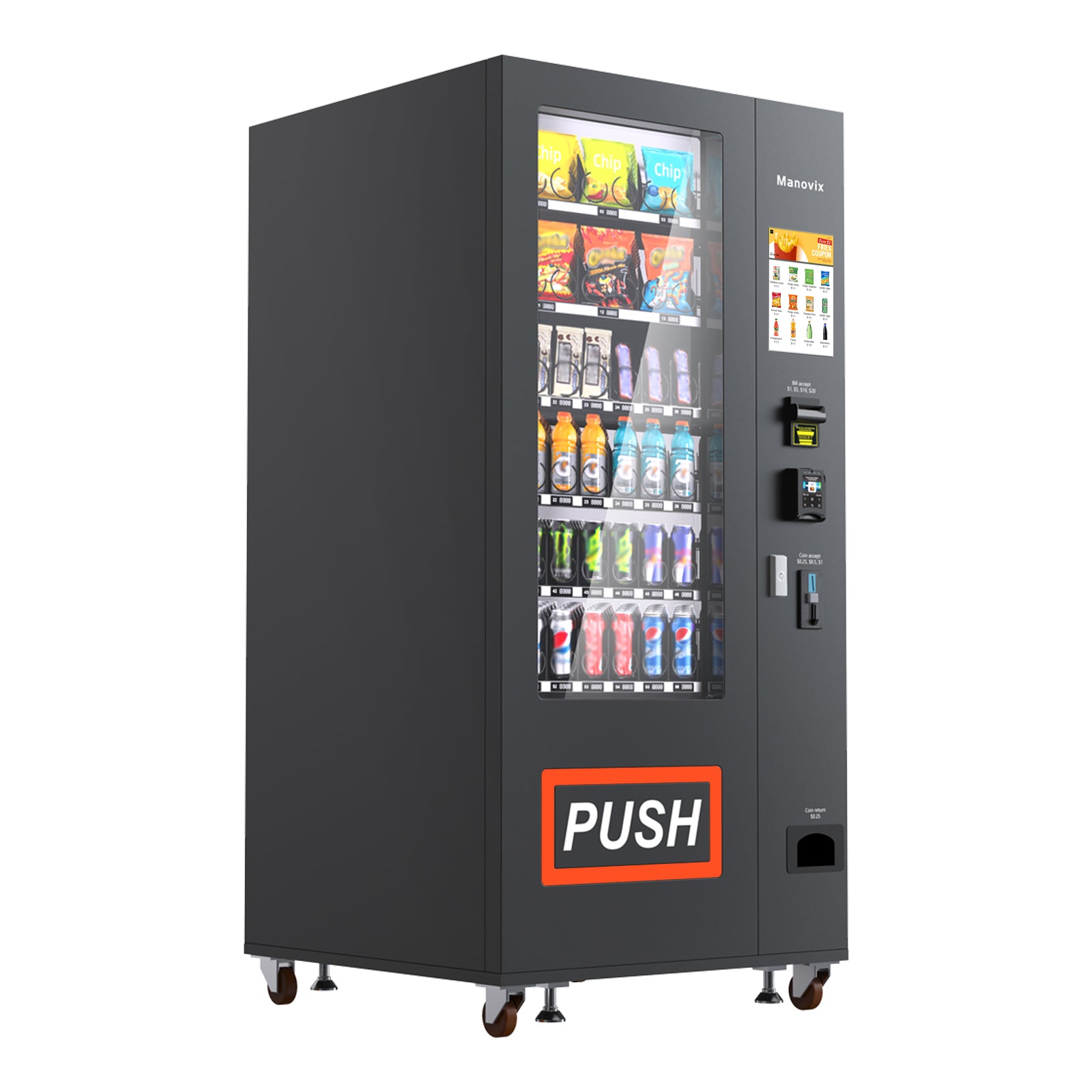 M6T-36 slots refrigeration vending machine with touch panel