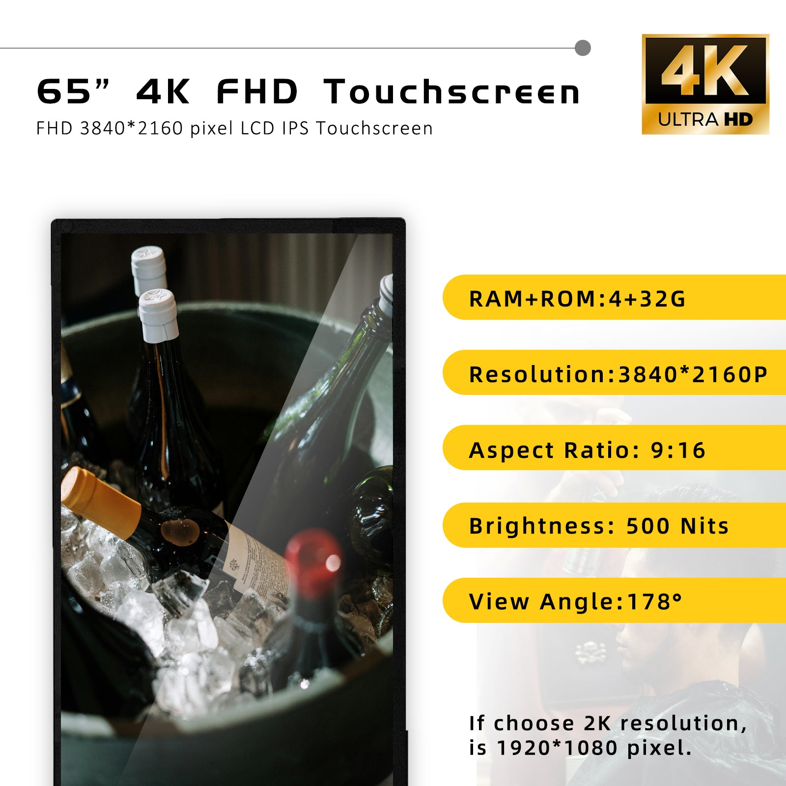 65inch 4K IPS-Digital kiosk