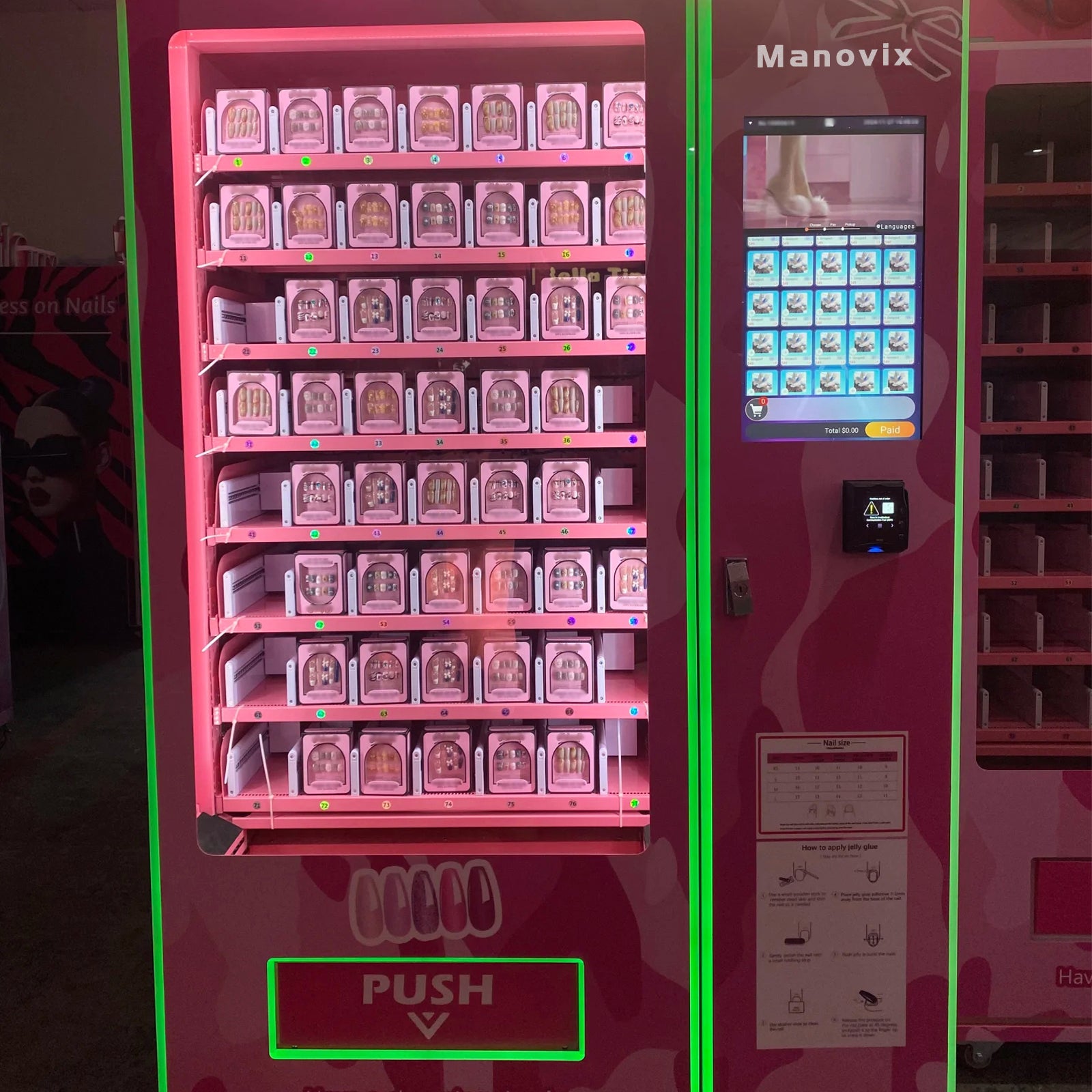 M7-56slot press-in nails vending machine