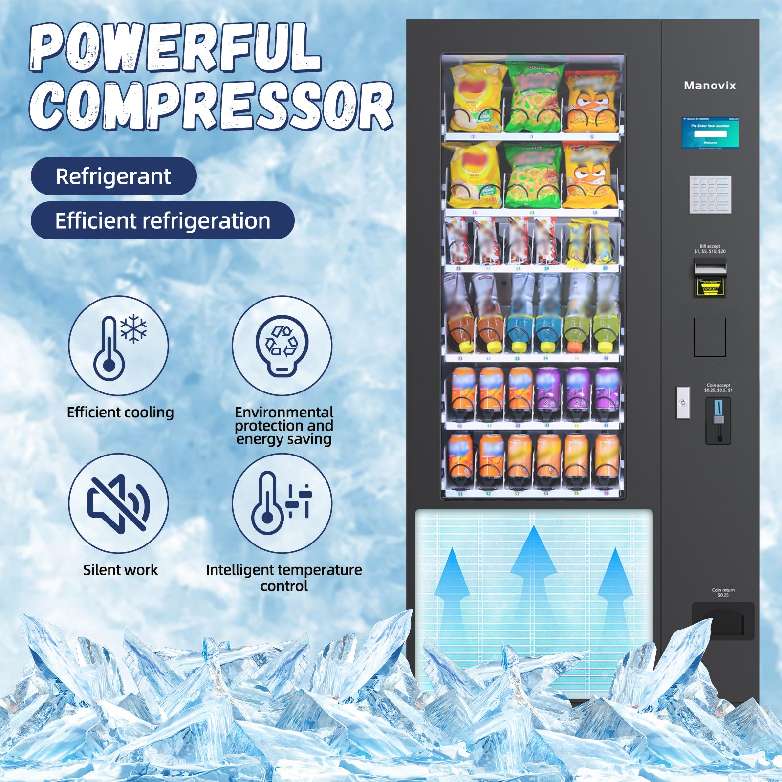 M6K-36 slots refrigertation vending machine