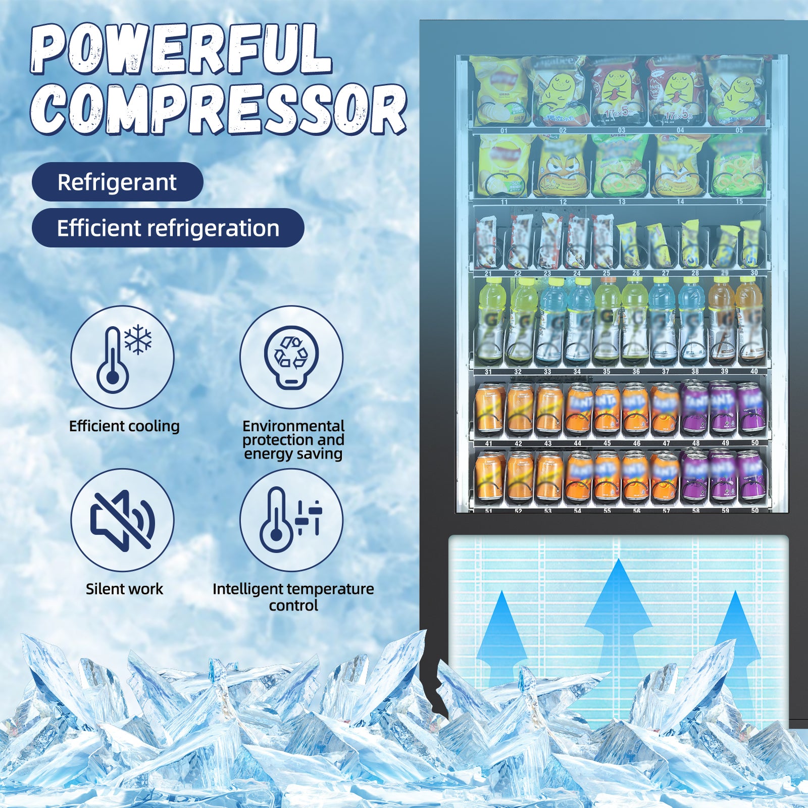 M10K-60 slots refrigeration vending machine