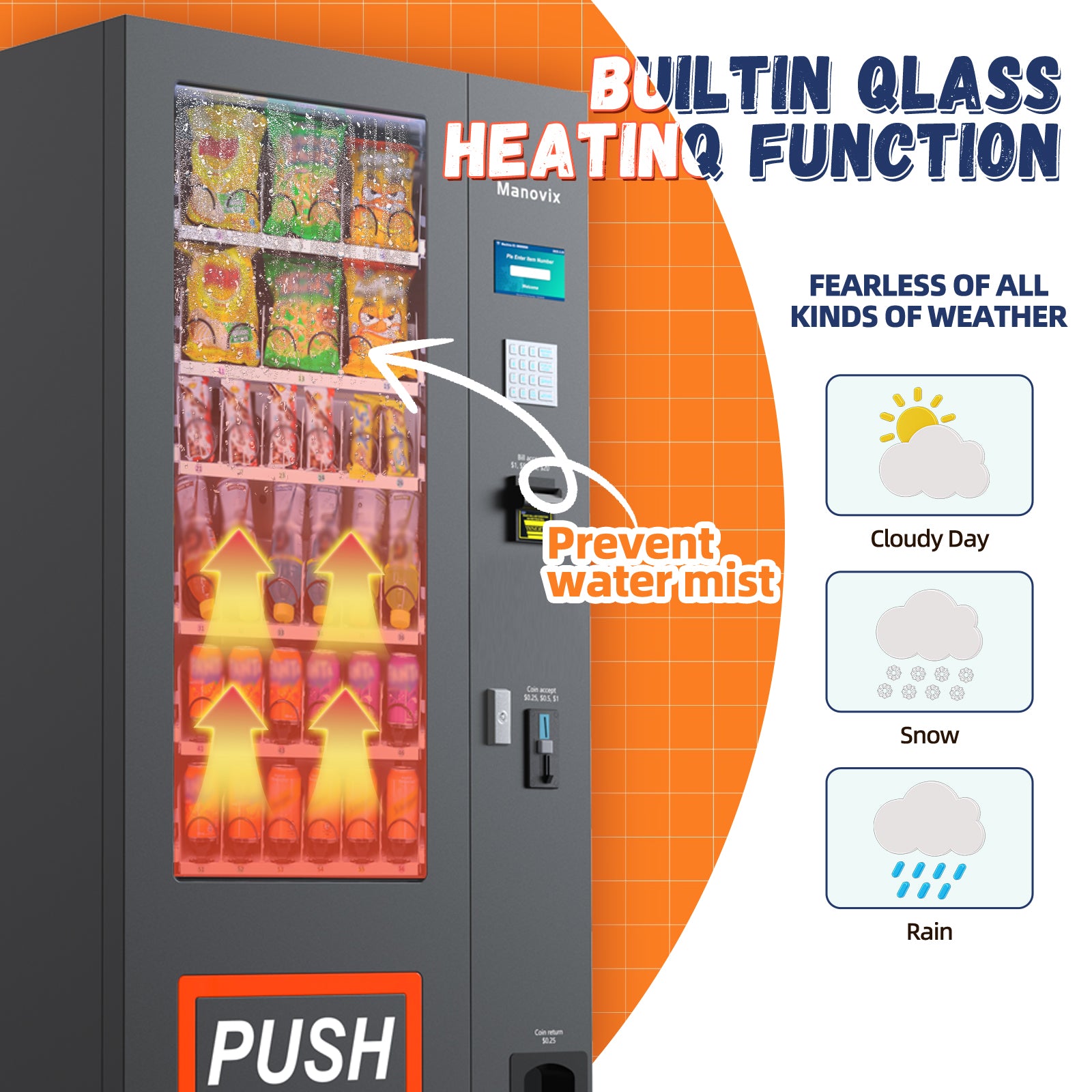 M6K-36 slots refrigertation vending machine