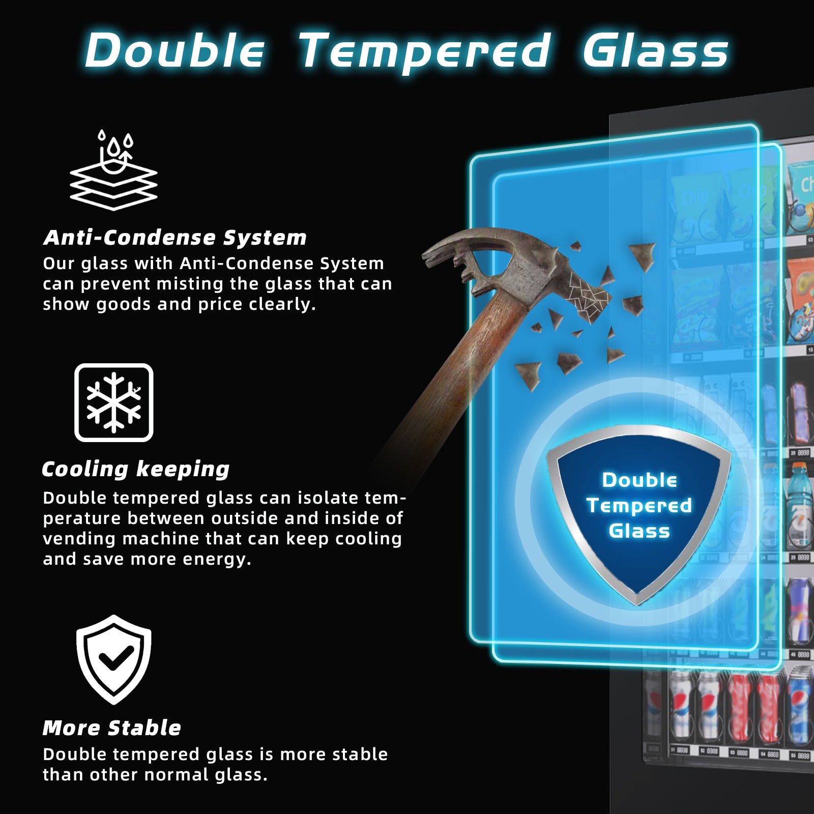 M6T-36 slots refrigeration vending machine with touch panel