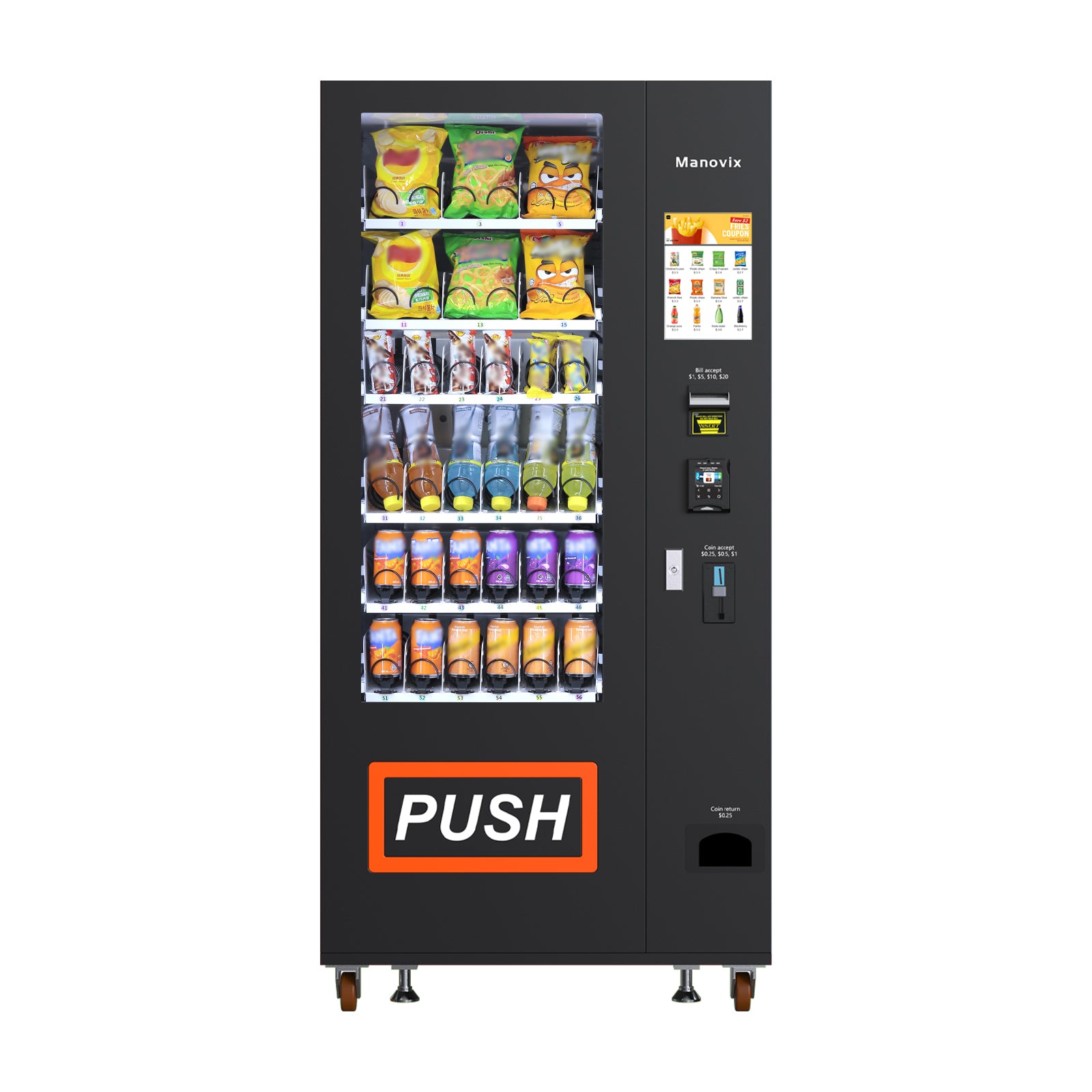 M6T-36 slots refrigeration vending machine with touch panel