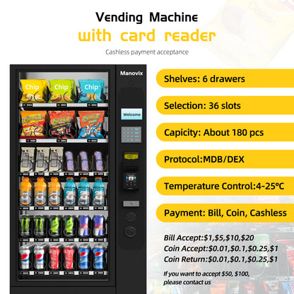 M6-vending machine with refrigeration