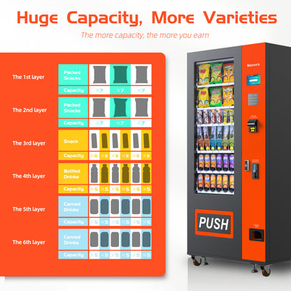 M61-36 slots refrigertation vending machine