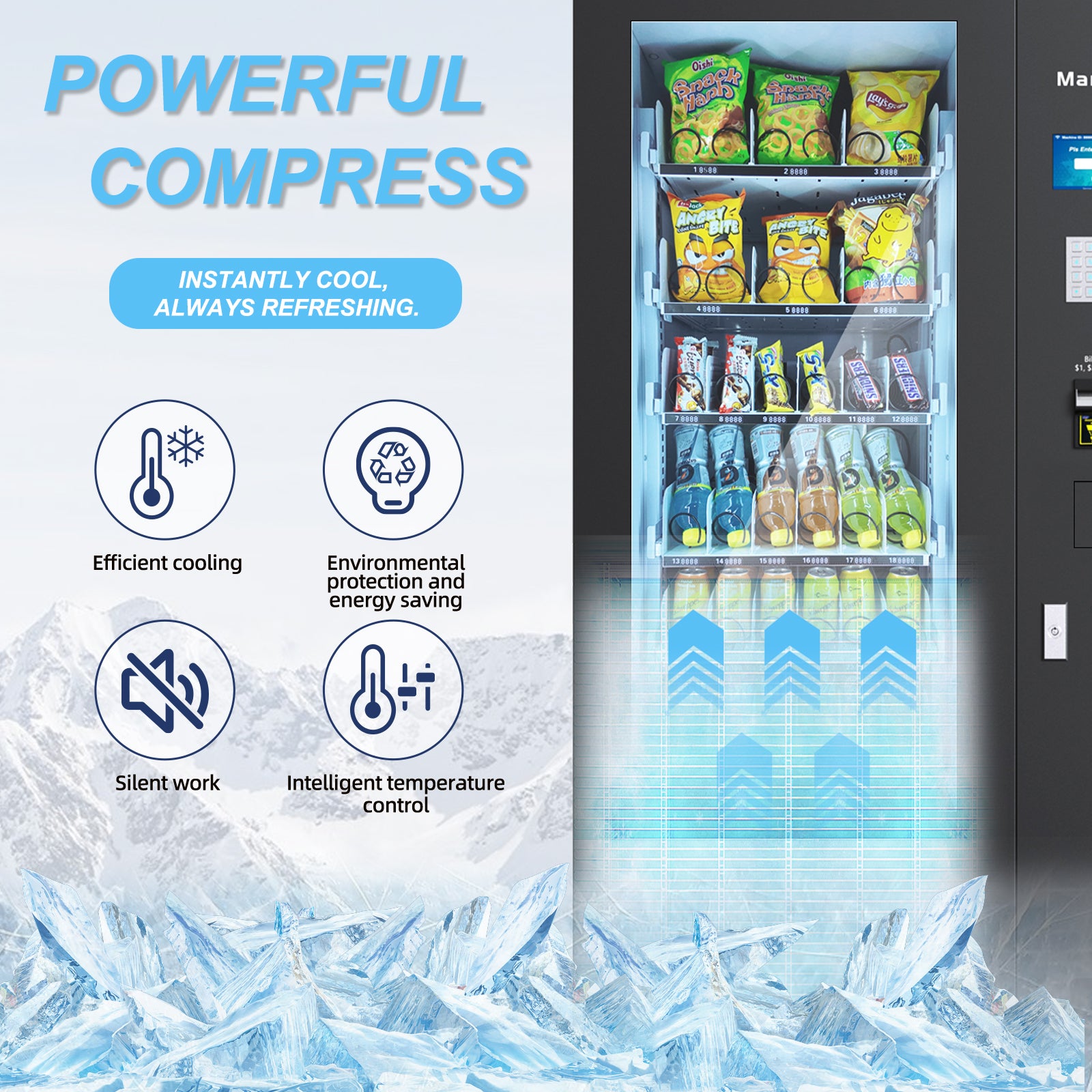 M6K-36 slots refrigertation vending machine