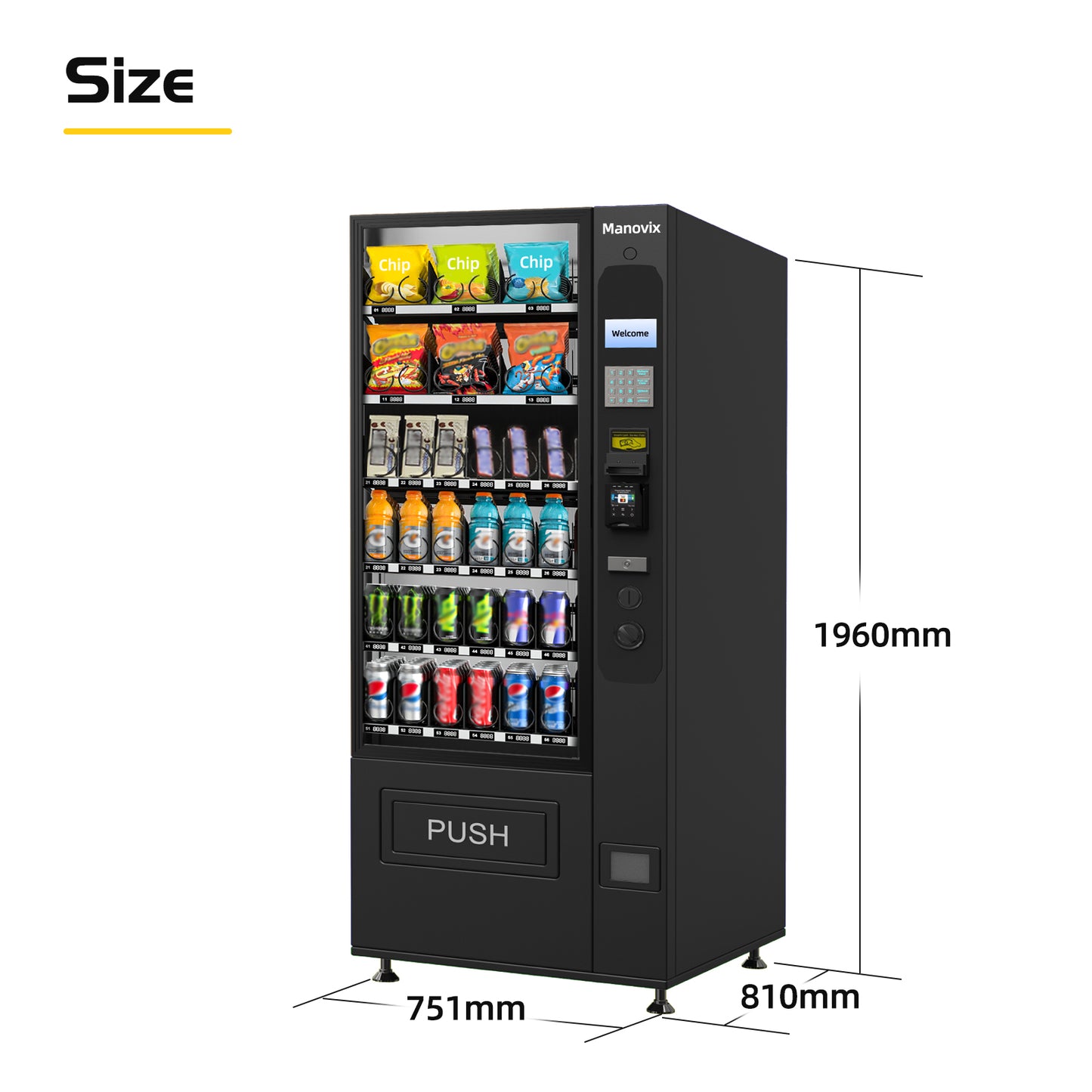 M6-vending machine with refrigeration