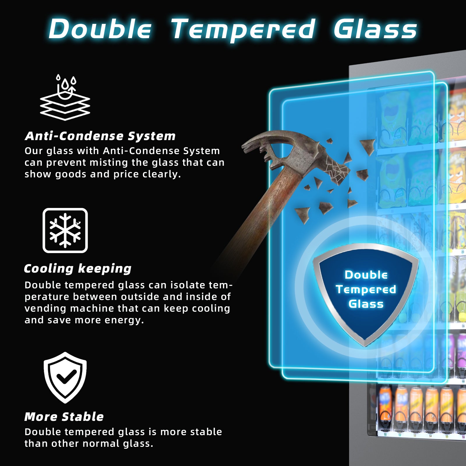 M6K1-36 slots refrigertation vending machine