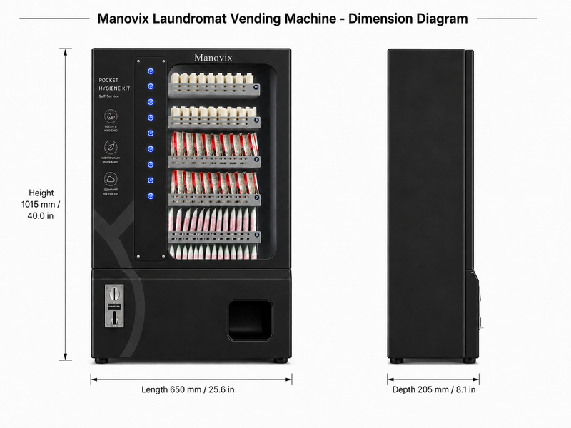 Desktop Smart Vending Machine – Compact, Multilingual, Coin & QR Payment|MW-1