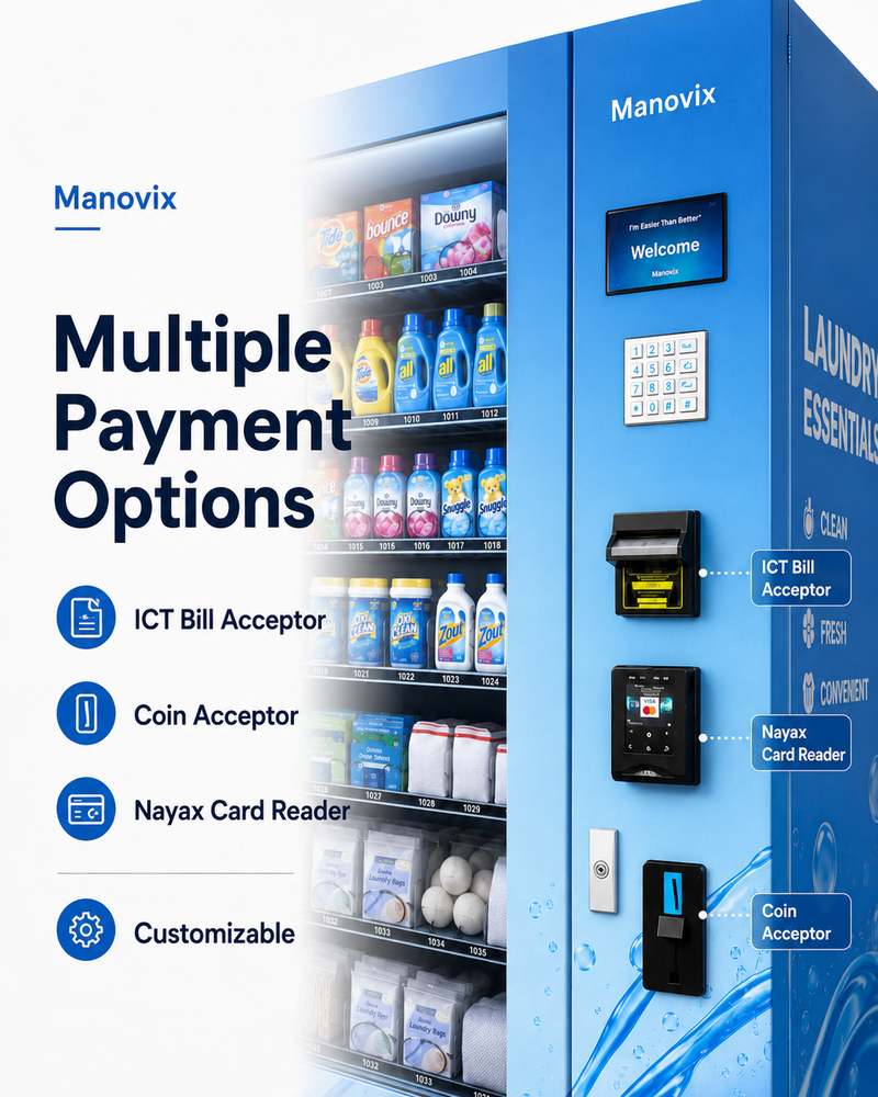 Laundry Supplies Vending Machine for Detergent Softener Dryer Sheets|M10K-4