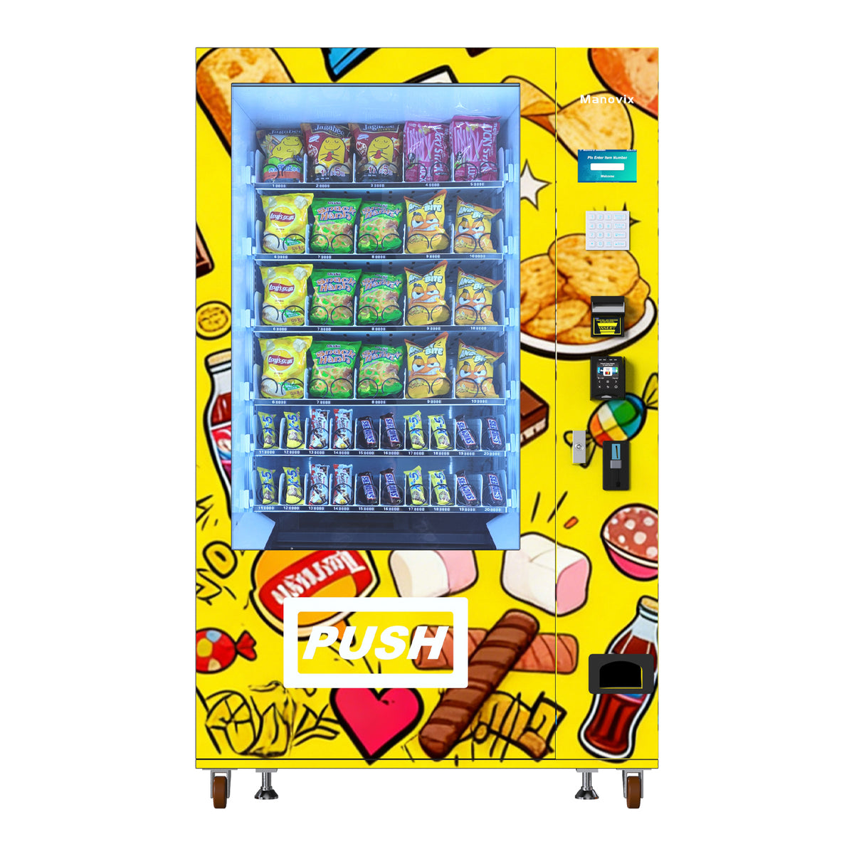 Snack Vending Machine with 40 Slots and Cashless Payment|M10K-2 — Manovix