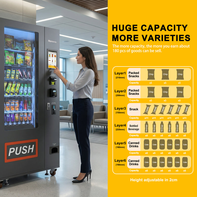 Combo Box Machine Small Combo Vending Machine with 10.5